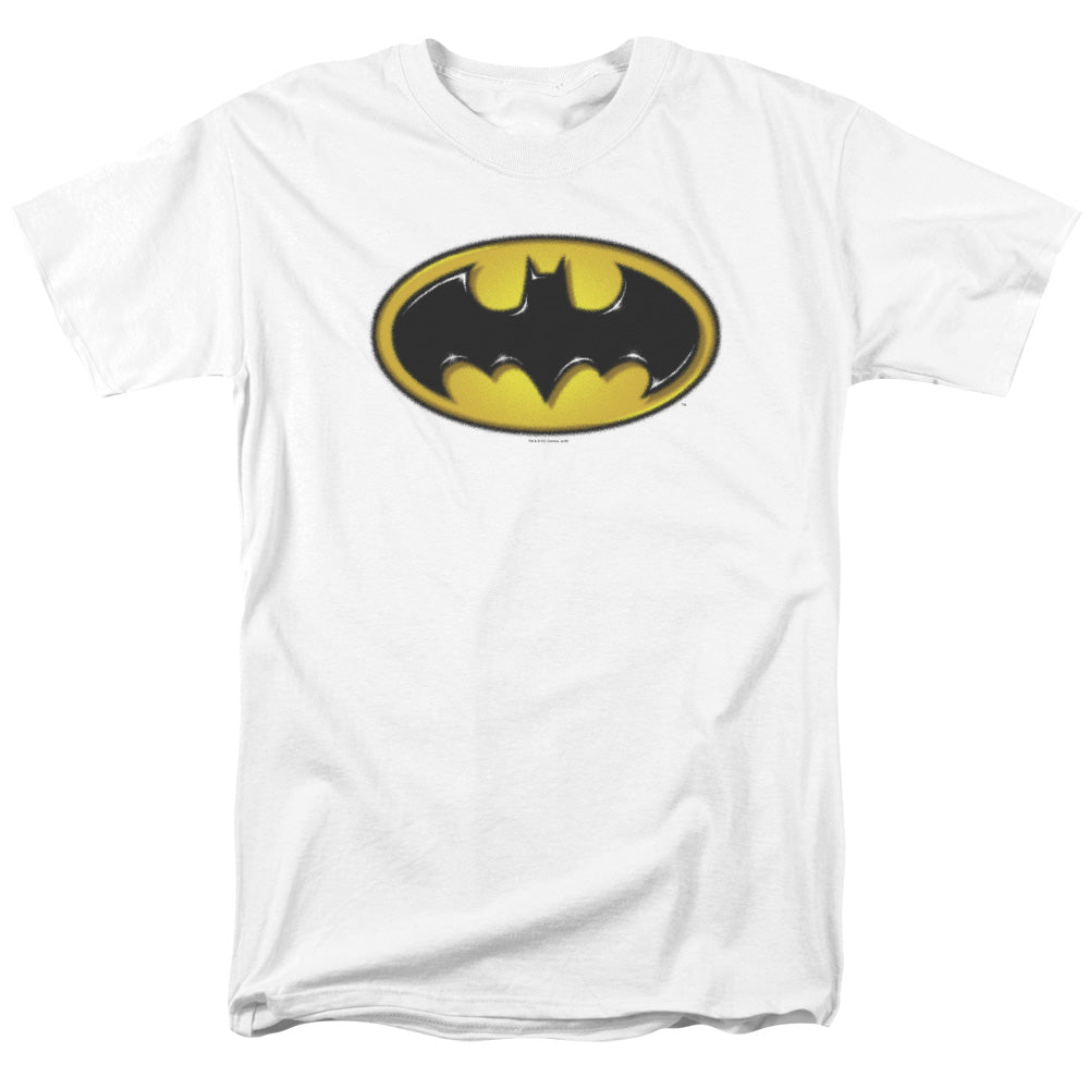 Batman Comics Airbrush Bat Symbol Men's 18/1 Cotton Short-Sleeve T-Shirt