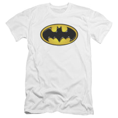 Batman Comics Airbrush Bat Symbol Men's Ultra-Soft 30/1 Cotton Slim Short-Sleeve T-Shirt