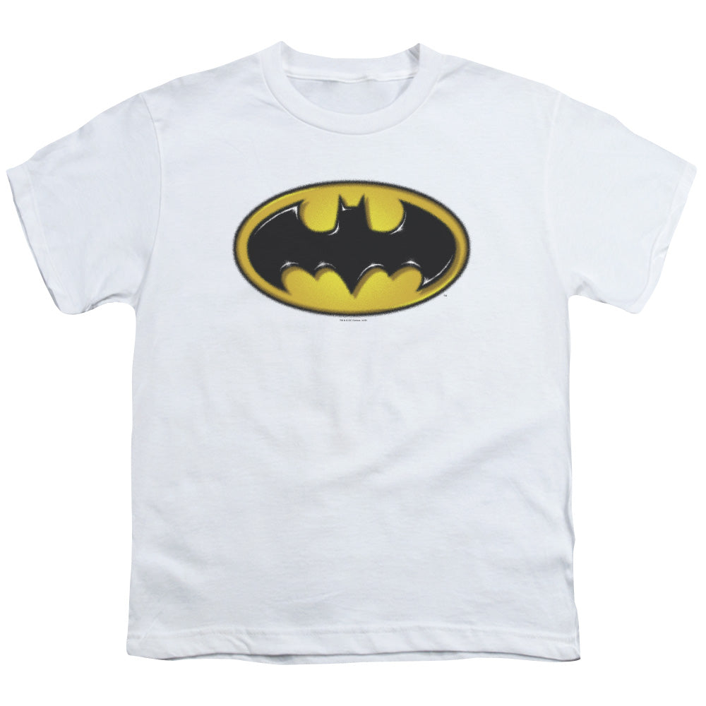 Batman Comics Airbrush Bat Symbol Youth 18/1 100% Cotton Short-Sleeve T-Shirt