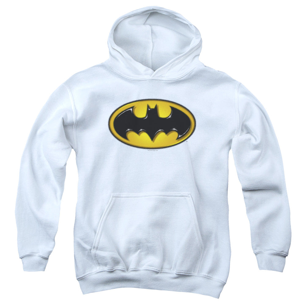 Batman Comics Airbrush Bat Symbol Youth Cotton Poly Pull-Over Hoodie