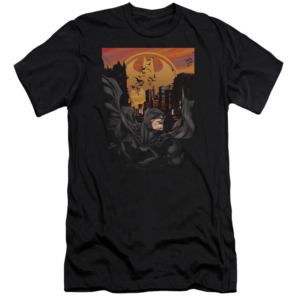 Batman Comics Always On Call Men's Ultra-Soft 30/1 Cotton Slim Short-Sleeve T-Shirt