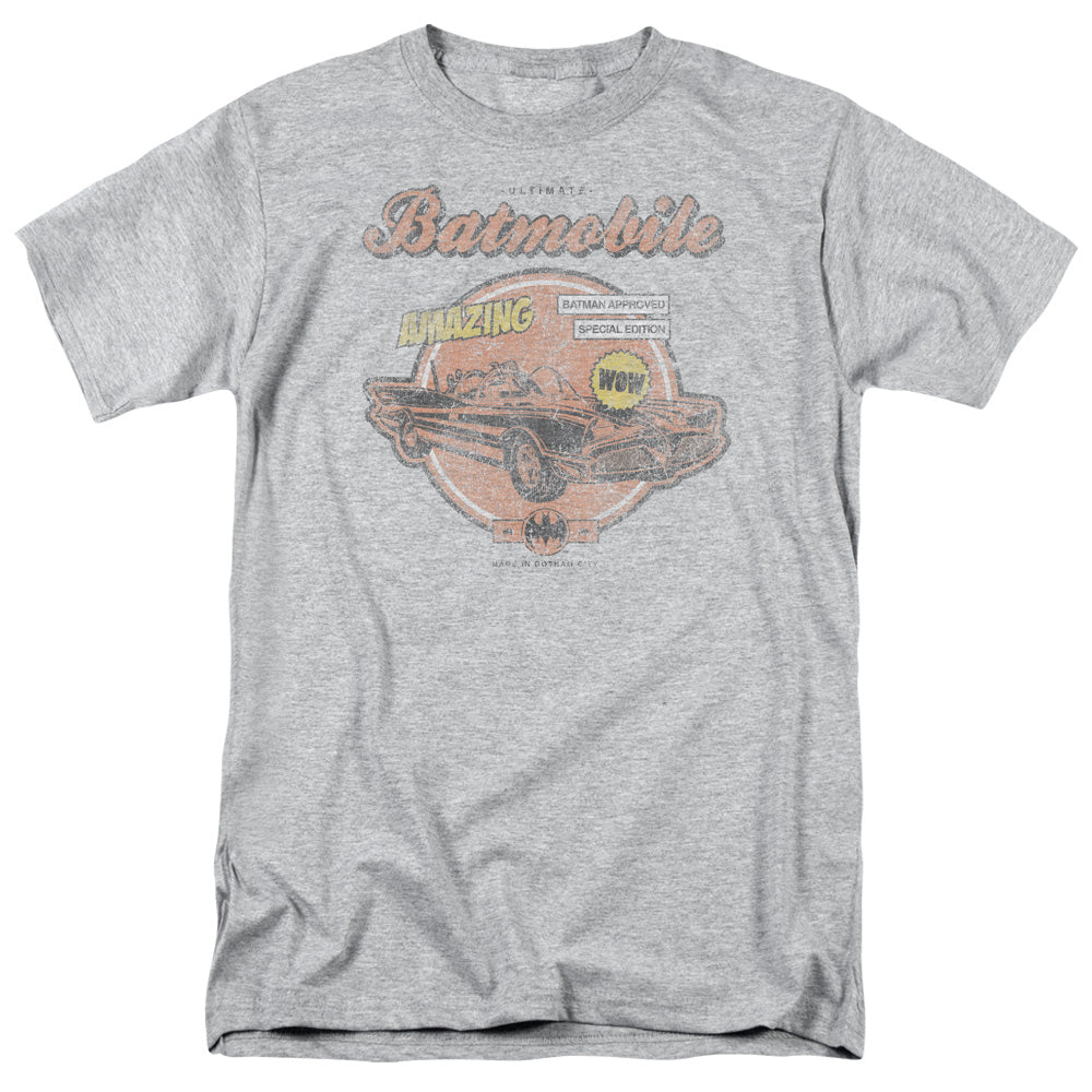 Batman Comics Amazing Batmobile Men's 18/1 Cotton Short-Sleeve T-Shirt