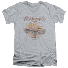 Batman Comics Amazing Batmobile Men's 30/1 Cotton Slim V-Neck T-Shirt