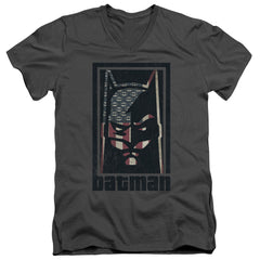 Batman Comics American Batman Men's 30/1 Cotton Slim V-Neck T-Shirt