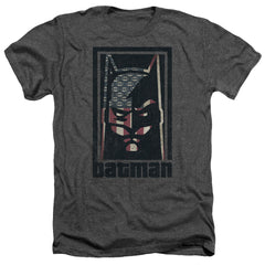 Batman Comics American Batman Men's 30/1 Heather 60 40 Poly Short-Sleeve T-Shirt