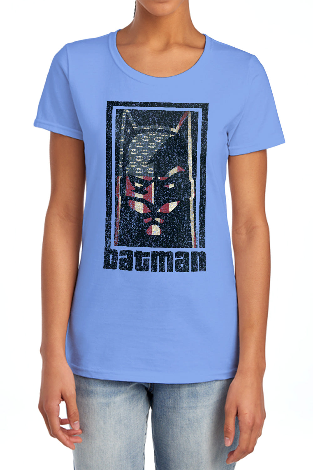 Batman Comics American Batman Women's 18/1 Cotton Short-Sleeve T-Shirt