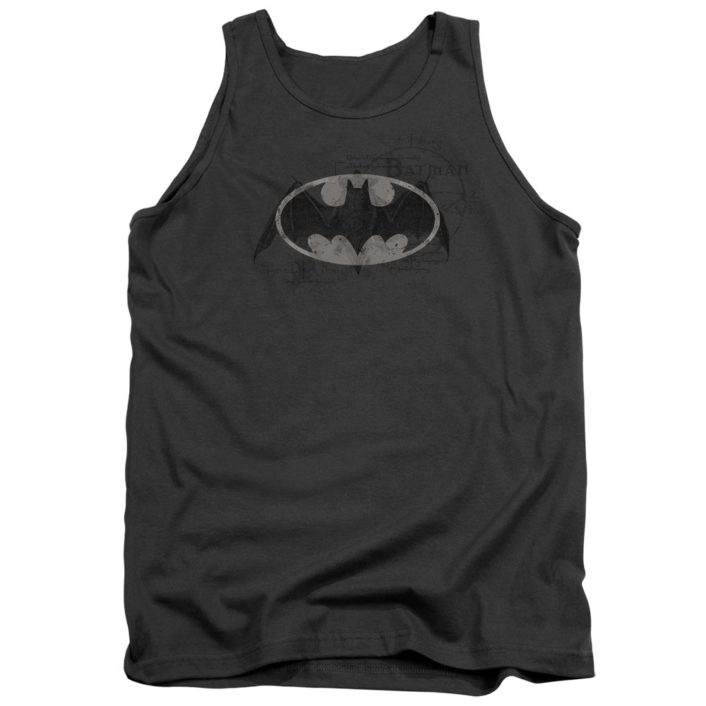 Batman Comics Arcane Bat Logo Men's 18/1 Cotton Tank Top