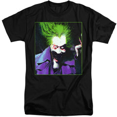 Batman Comics Arkham Asylum Joker Men's 18/1 Tall Cotton Short-Sleeve T-Shirt