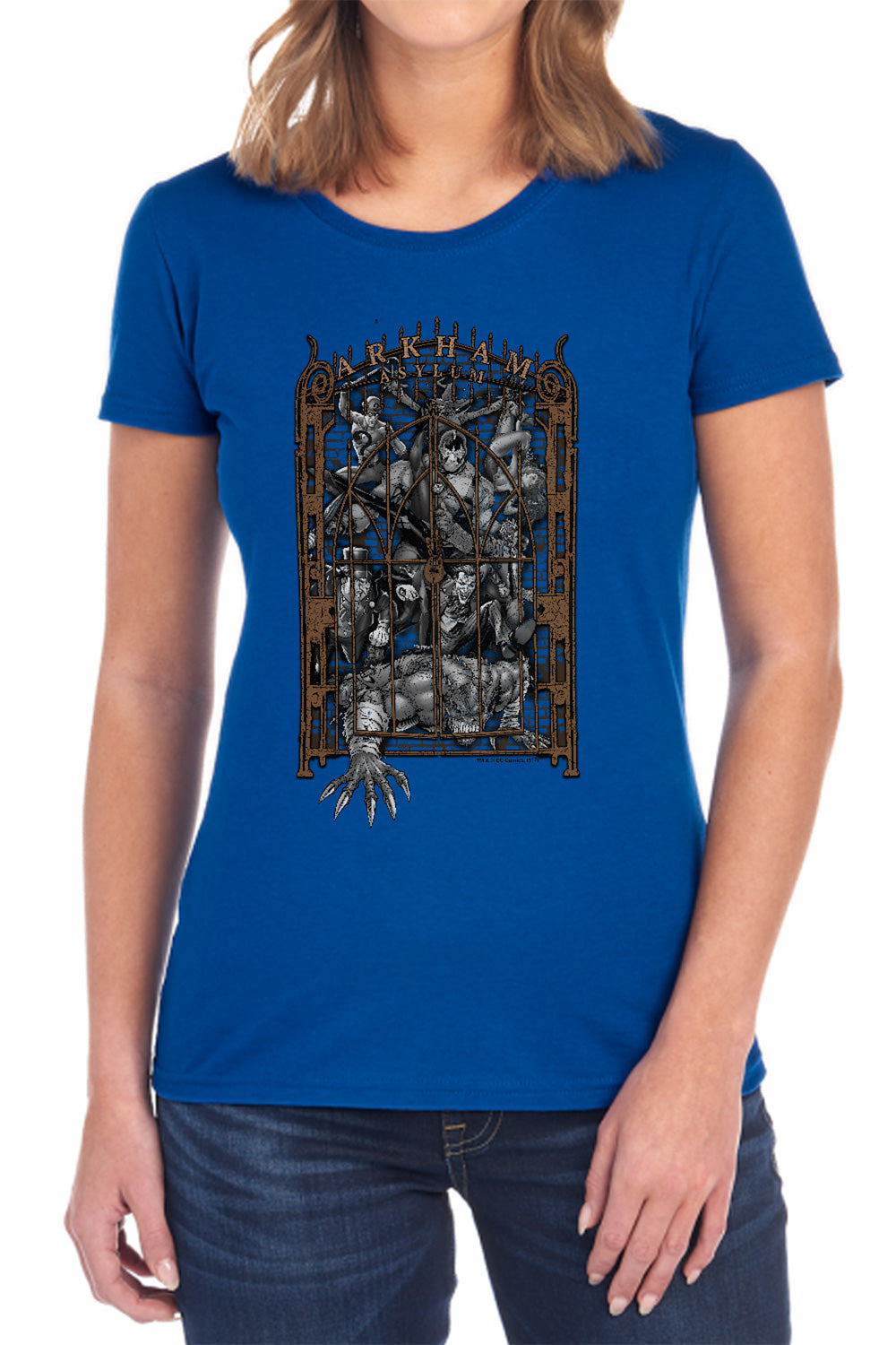 Batman Comics Arkhams Gate Women's 18/1 Cotton Short-Sleeve T-Shirt