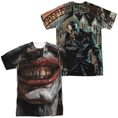 Batman Comics Asylum (Front/Back Print) Men's Regular Fit Polyester Short-Sleeve T-Shirt