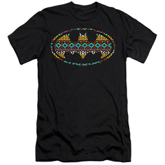 Batman Comics Aztec Fill Men's Ultra-Soft 30/1 Cotton Slim Short-Sleeve T-Shirt