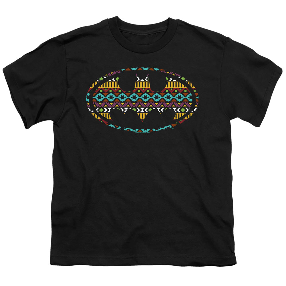 Batman Comics Aztec Fill Youth 18/1 100% Cotton Short-Sleeve T-Shirt