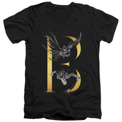 Batman Comics B Men's 30/1 Cotton Slim V-Neck T-Shirt