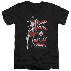 Batman Comics Bad Girl Men's 30/1 Cotton Slim V-Neck T-Shirt
