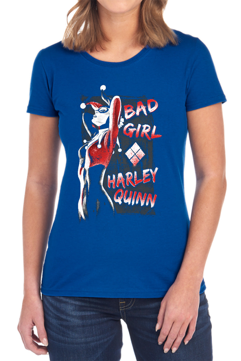 Batman Comics Bad Girl Women's 18/1 Cotton Short-Sleeve T-Shirt