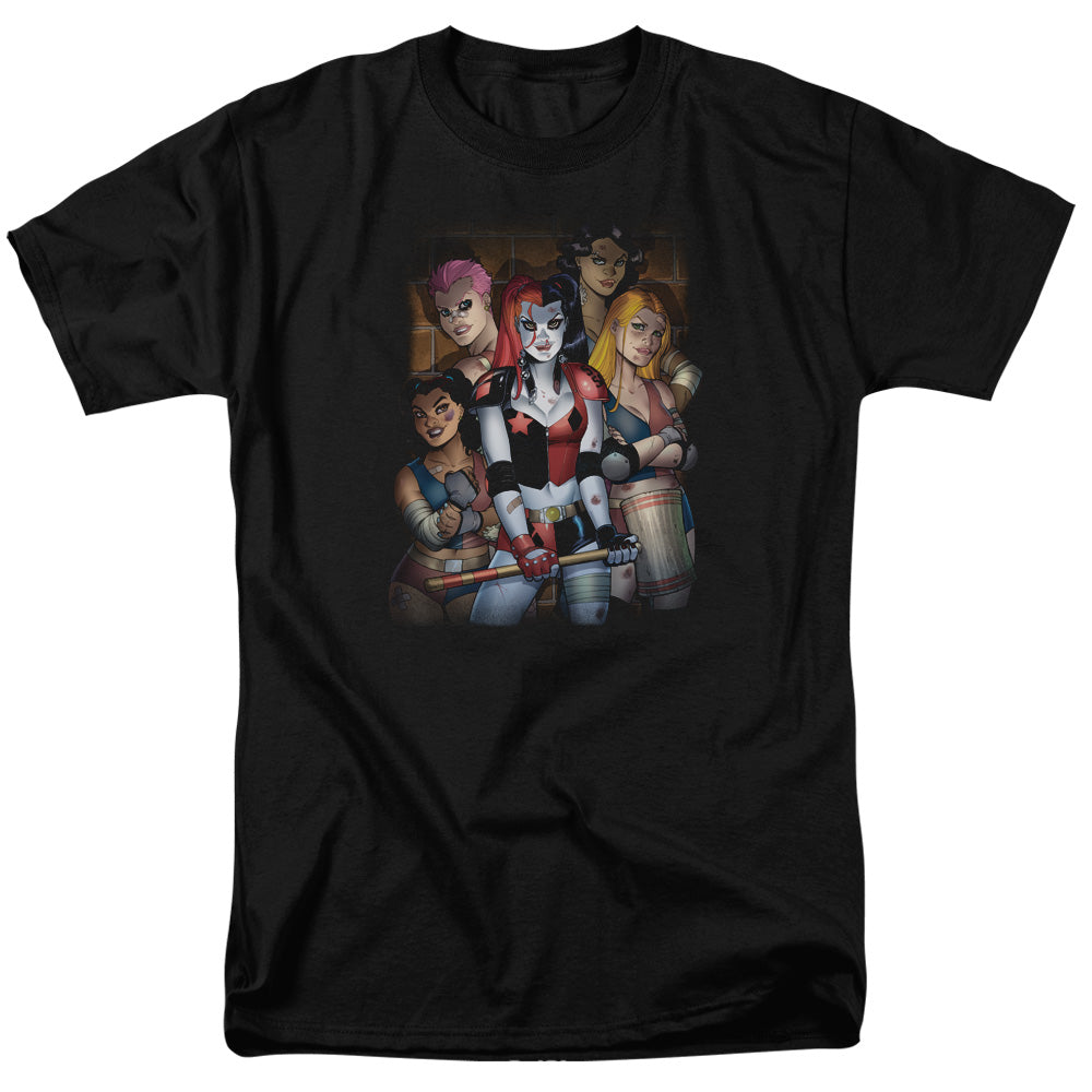 Batman Comics Bad Girls Men's 18/1 Cotton Short-Sleeve T-Shirt