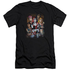 Batman Comics Bad Girls Men's Ultra-Soft 30/1 Cotton Slim Short-Sleeve T-Shirt