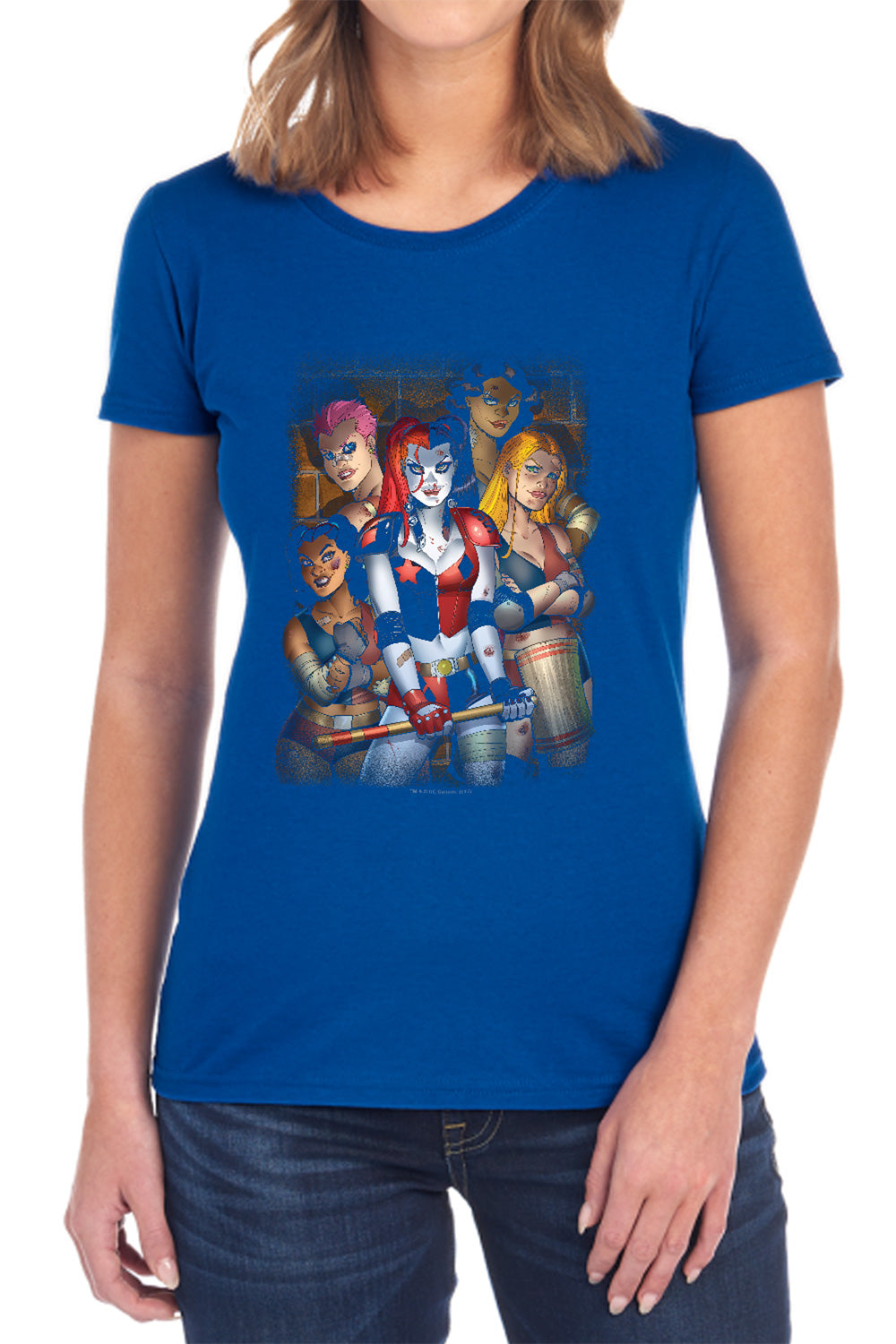 Batman Comics Bad Girls Women's 18/1 Cotton Short-Sleeve T-Shirt