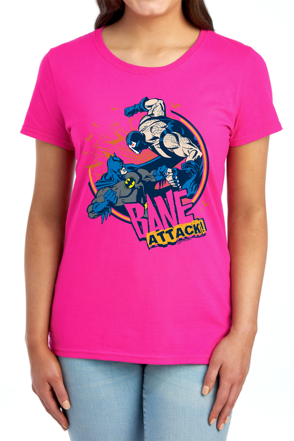 Batman Comics Bane Attack! Women's 18/1 Cotton Short-Sleeve T-Shirt