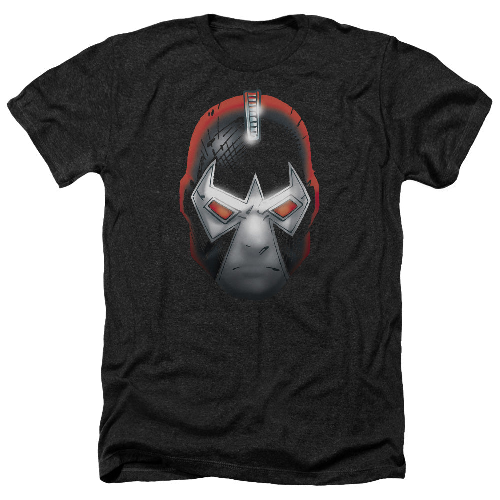 Batman Comics Bane Head Men's 30/1 Heather 60 40 Poly Short-Sleeve T-Shirt