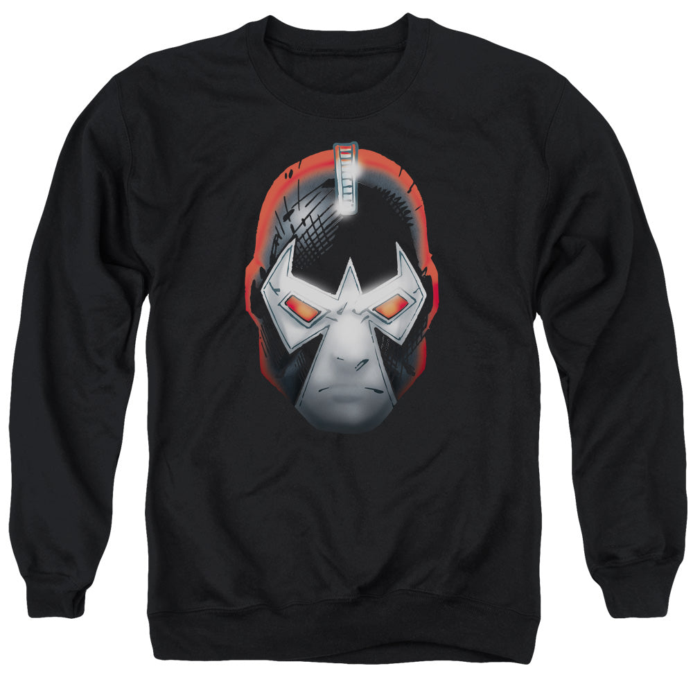 Batman Comics Bane Head Men's Crewneck 50 50 Poly Long-Sleeve T-Shirt