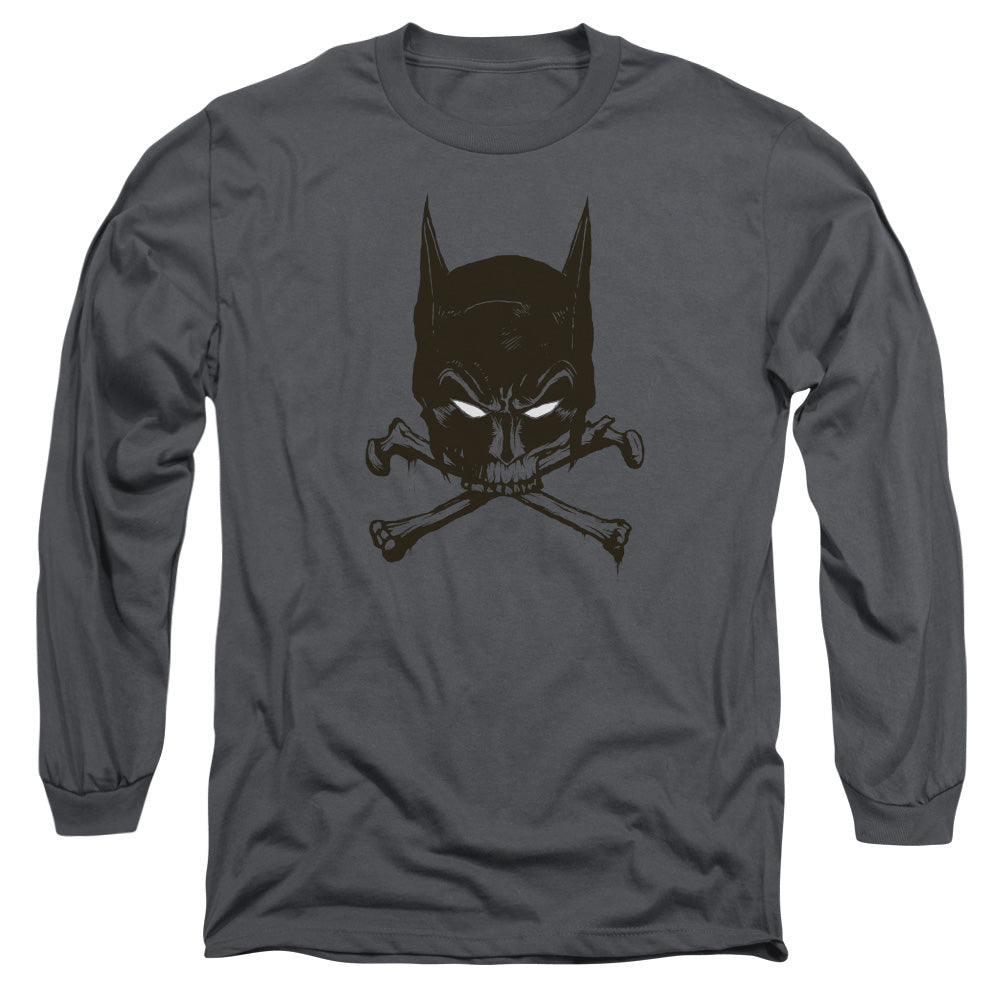 Batman Comics Bat And Bones Men's 18/1 Cotton Long-Sleeve T-Shirt