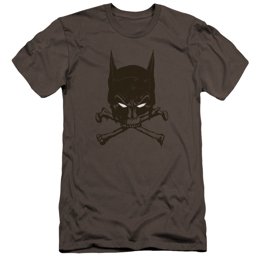 Batman Comics Bat And Bones Men's Ultra-Soft 30/1 Cotton Slim Short-Sleeve T-Shirt