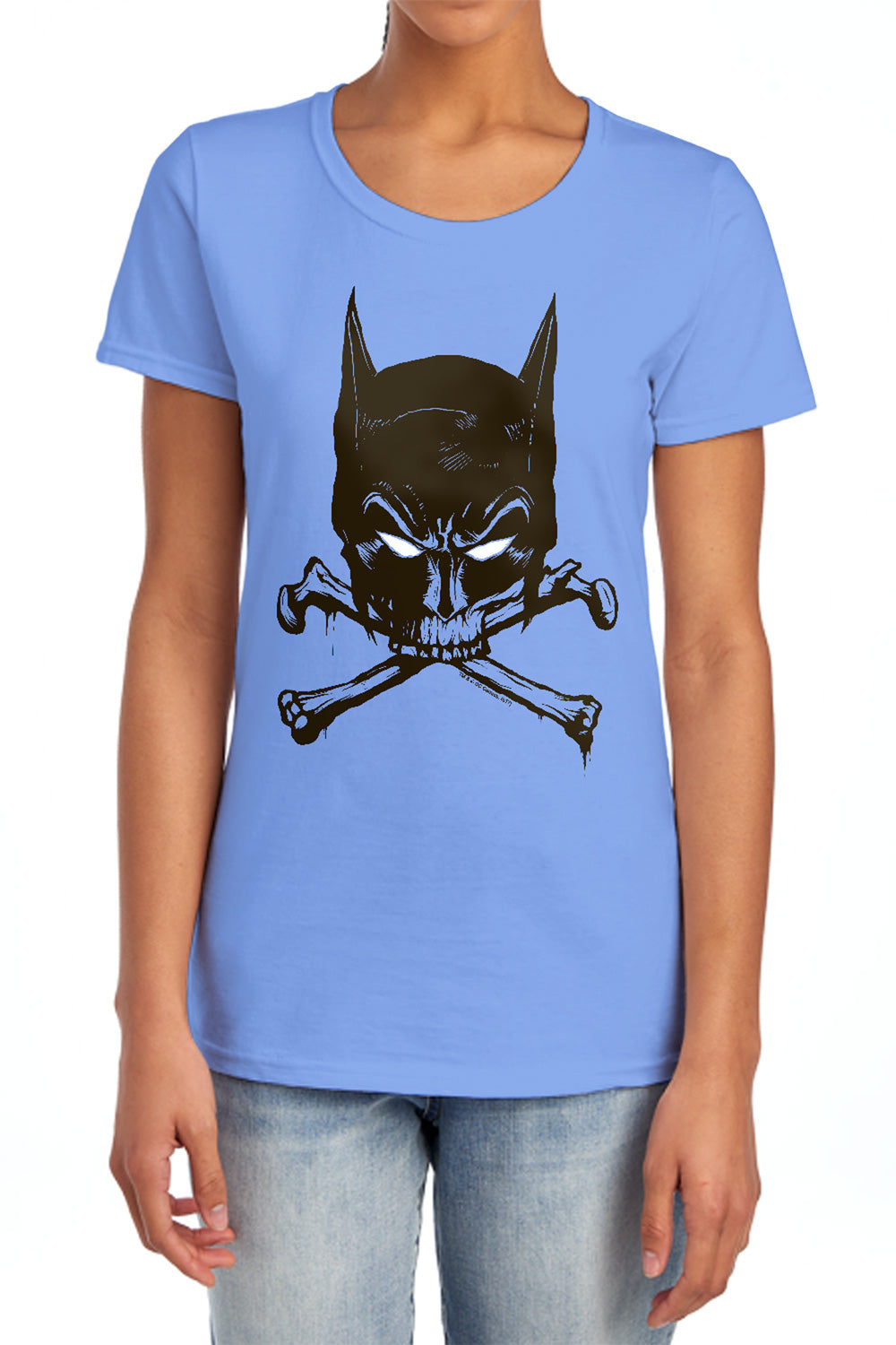 Batman Comics Bat And Bones Women's 18/1 Cotton Short-Sleeve T-Shirt