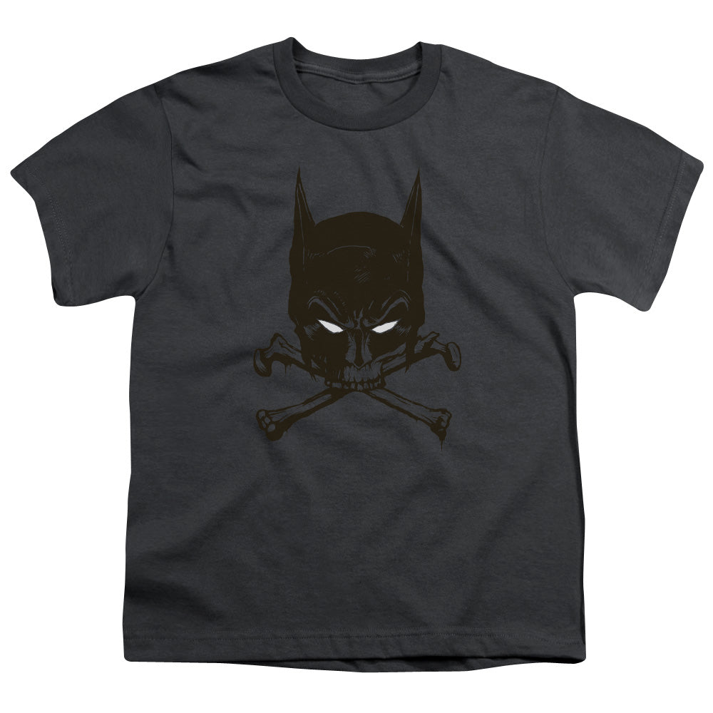 Batman Comics Bat And Bones Youth 18/1 100% Cotton Short-Sleeve T-Shirt