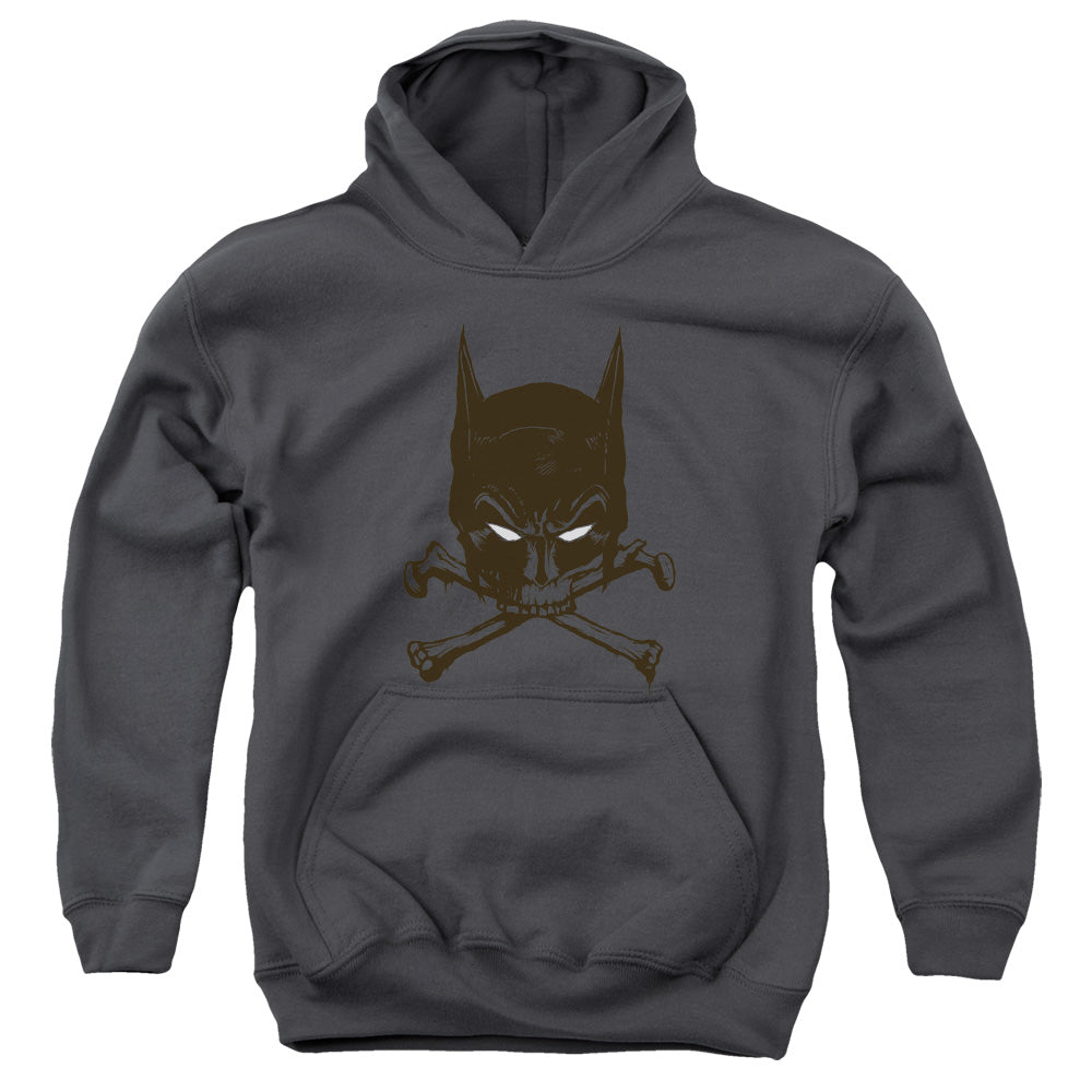 Batman Comics Bat And Bones Youth Cotton Poly Pull-Over Hoodie