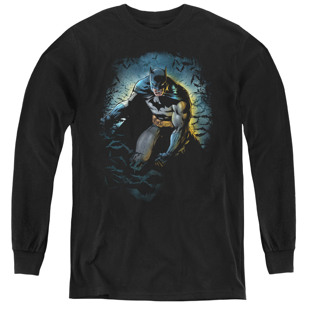 Batman Comics Bat Cave Youth Long-Sleeve T-Shirt