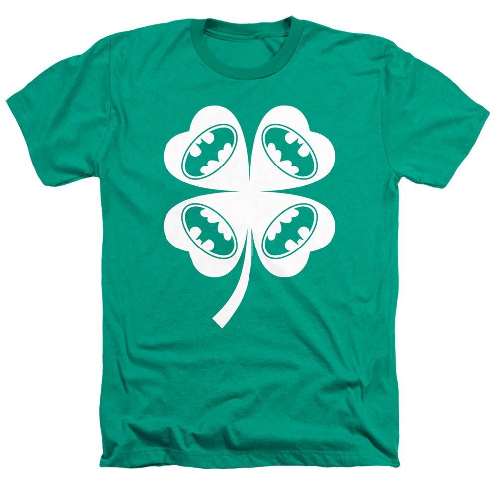 Batman Comics Bat Clover Men's 30/1 Heather 60 40 Poly Short-Sleeve T-Shirt