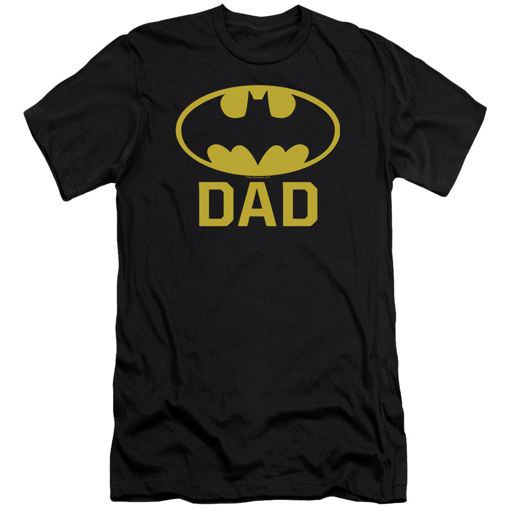 Batman Comics Bat Dad Men's Ultra-Soft 30/1 Cotton Slim Short-Sleeve T-Shirt