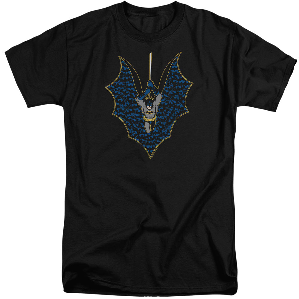 Batman Comics Bat Fill Men's 18/1 Tall Cotton Short-Sleeve T-Shirt