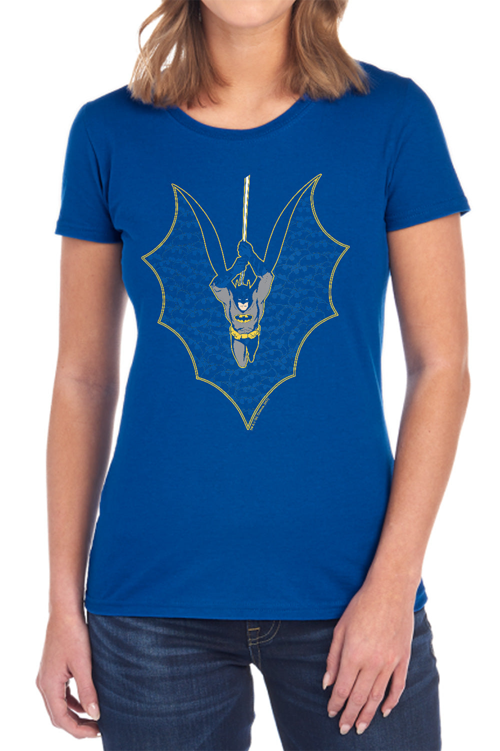 Batman Comics Bat Fill Women's 18/1 Cotton Short-Sleeve T-Shirt