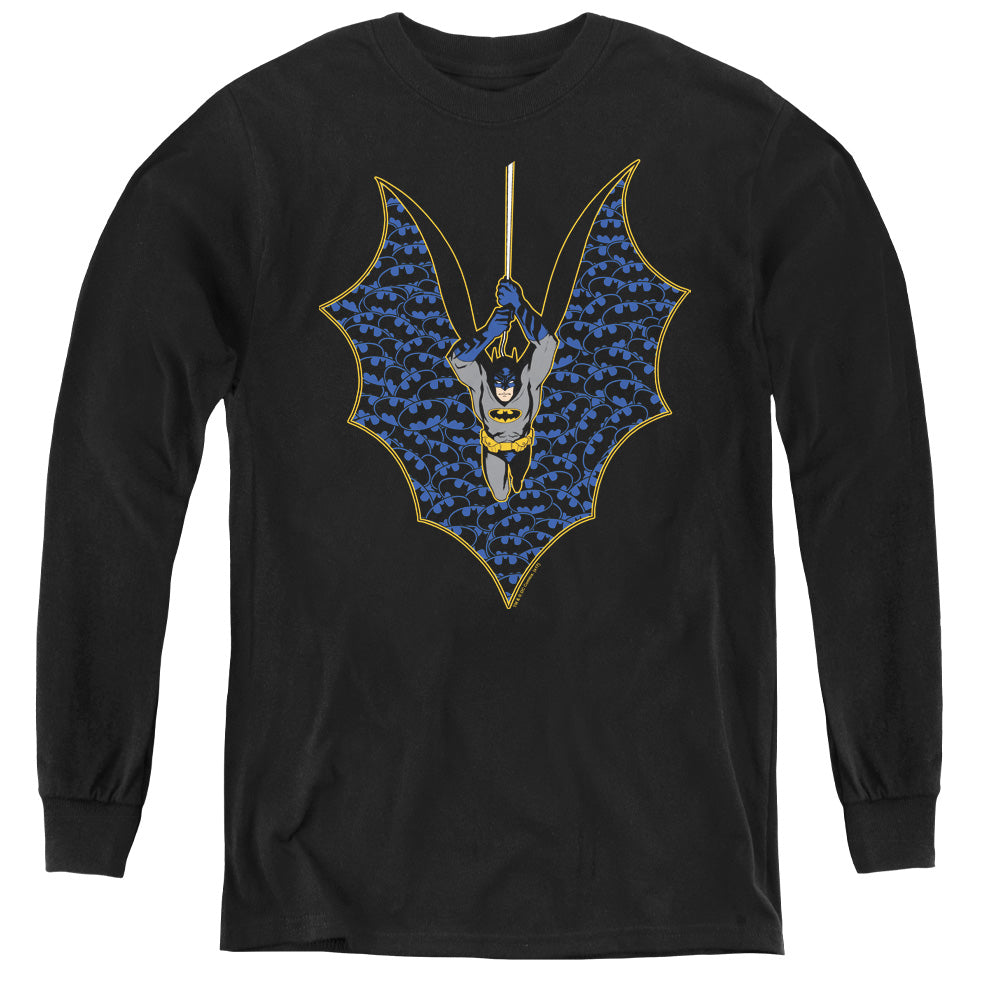 Batman Comics Bat Fill Youth Long-Sleeve T-Shirt