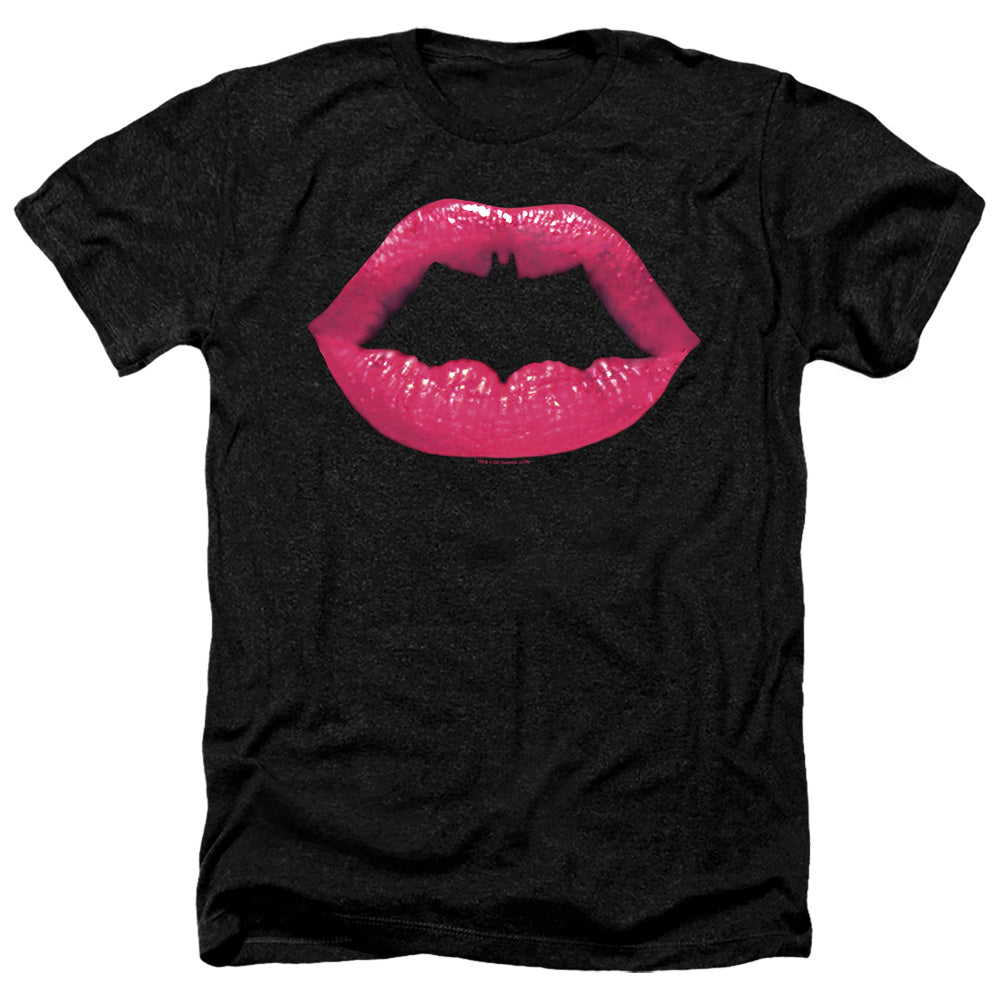 Batman Comics Bat Kiss Men's 30/1 Heather 60 40 Poly Short-Sleeve T-Shirt