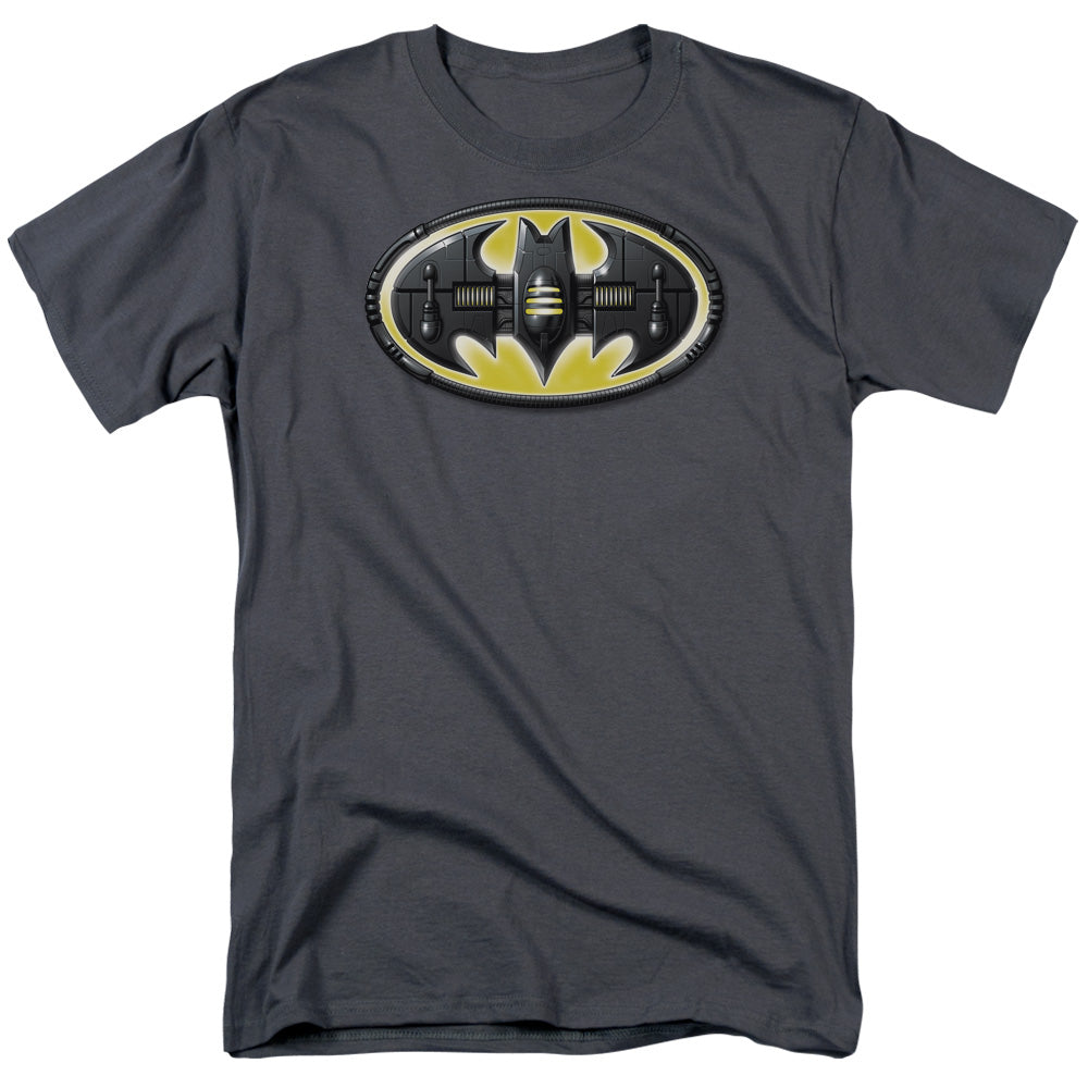 Batman Comics Bat Mech Logo Men's 18/1 Cotton Short-Sleeve T-Shirt