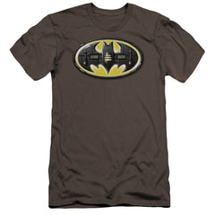 Batman Comics Bat Mech Logo Men's Ultra-Soft 30/1 Cotton Slim Short-Sleeve T-Shirt