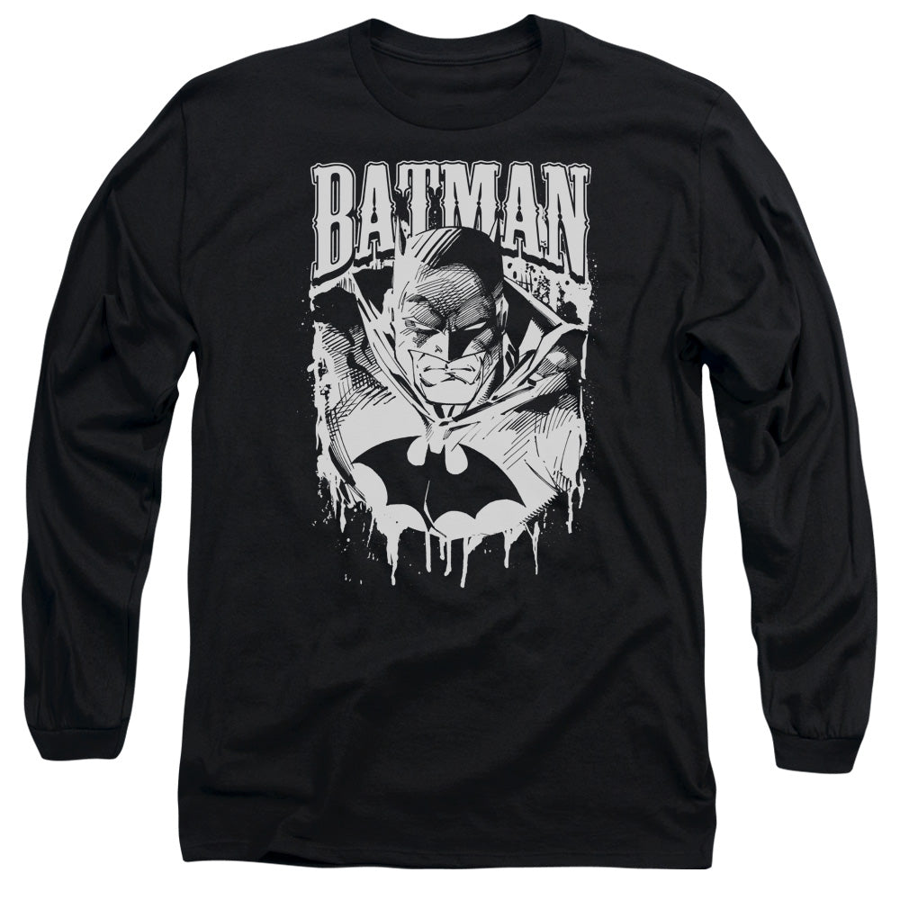 Batman Comics Bat Metal Men's 18/1 Cotton Long-Sleeve T-Shirt