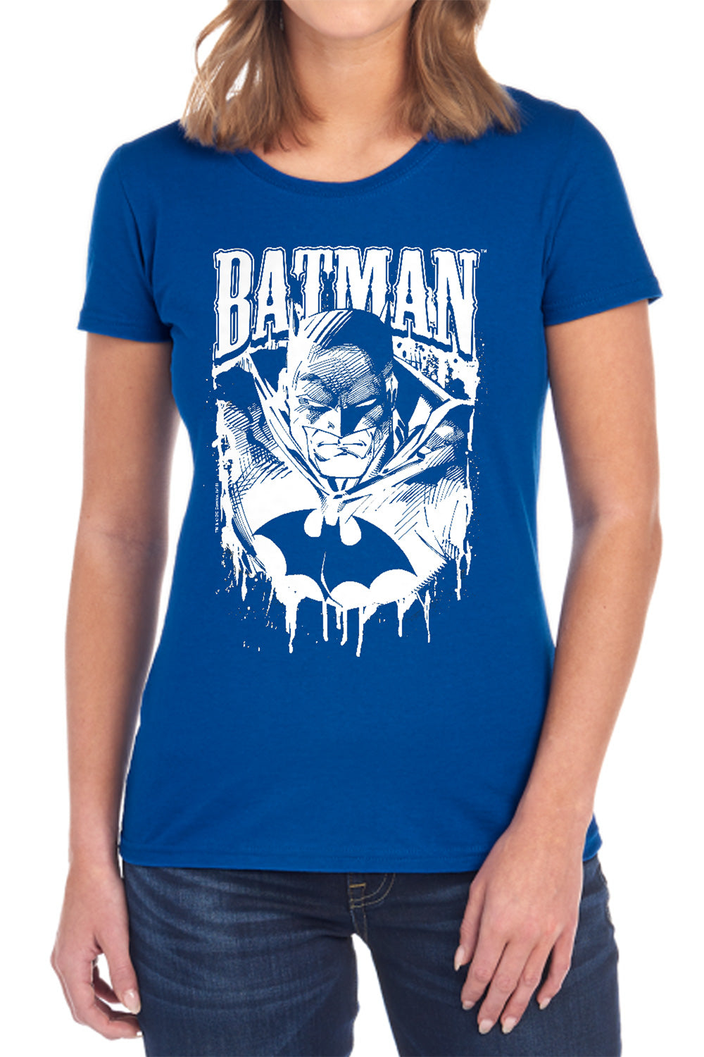 Batman Comics Bat Metal Women's 18/1 Cotton Short-Sleeve T-Shirt