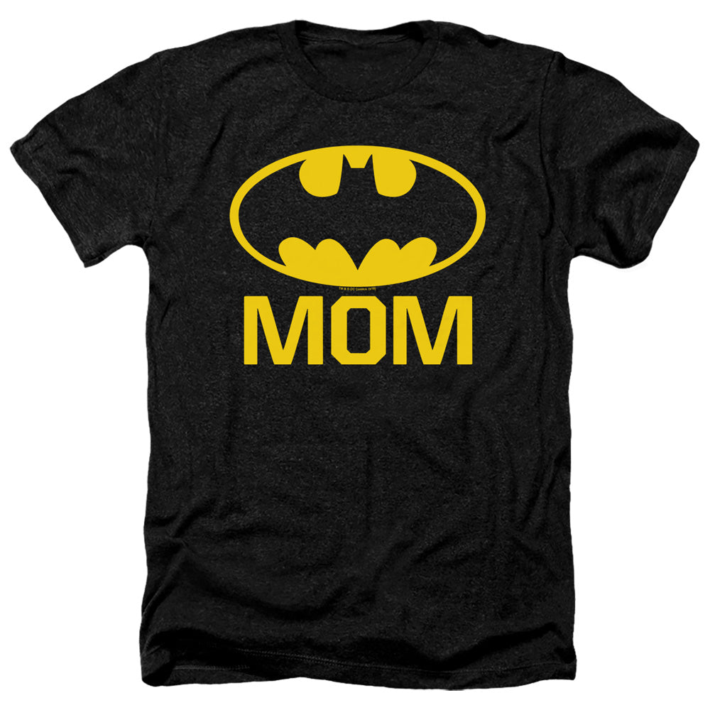Batman Comics Bat Mom Men's 30/1 Heather 60 40 Poly Short-Sleeve T-Shirt