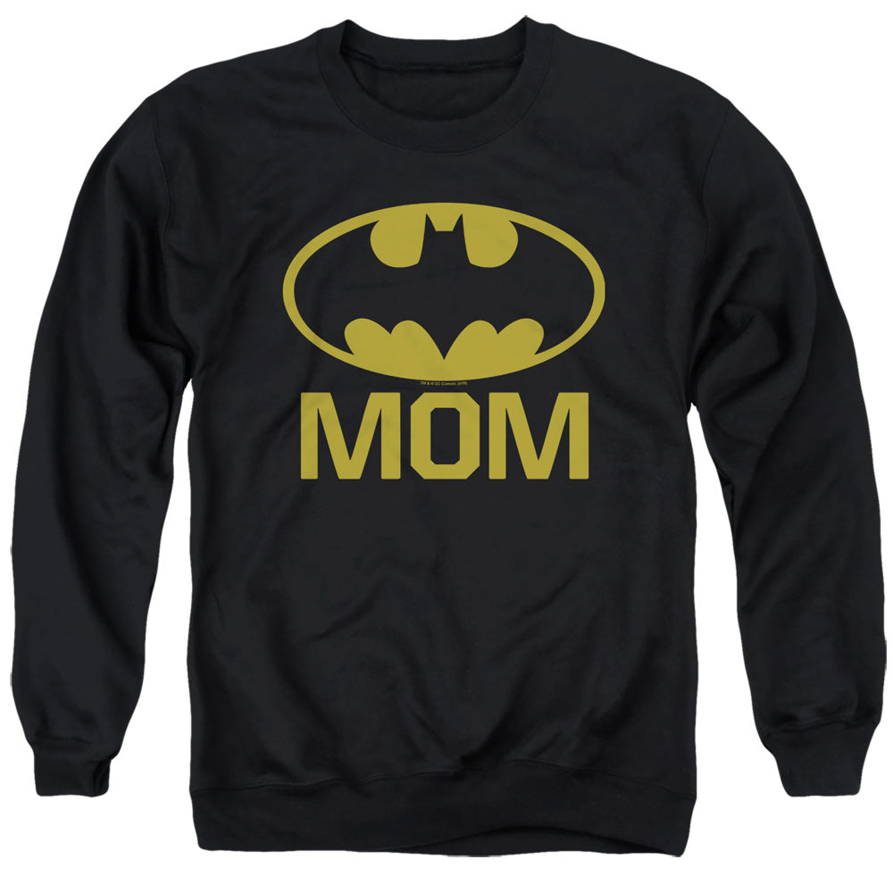 Batman Comics Bat Mom Men's Crewneck 50 50 Poly Long-Sleeve T-Shirt