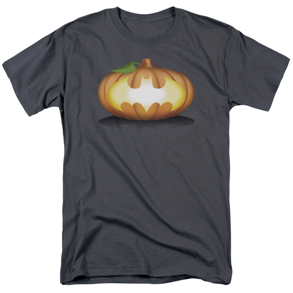 Batman Comics Bat Pumpkin Logo Men's 18/1 Cotton Short-Sleeve T-Shirt