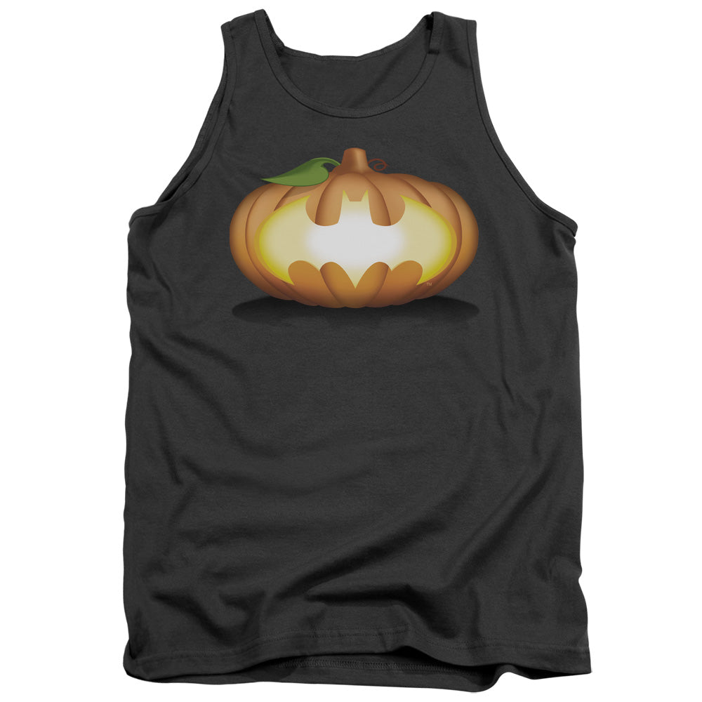 Batman Comics Bat Pumpkin Logo Men's 18/1 Cotton Tank Top