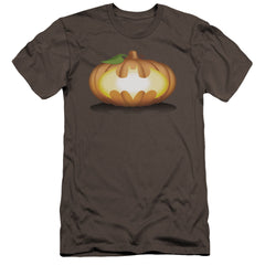 Batman Comics Bat Pumpkin Logo Men's Ultra-Soft 30/1 Cotton Slim Short-Sleeve T-Shirt