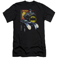 Batman Comics Bat Racing Men's Ultra-Soft 30/1 Cotton Slim Short-Sleeve T-Shirt