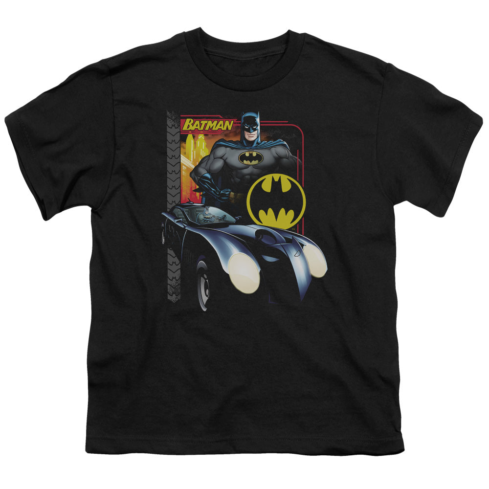 Batman Comics Bat Racing Youth 18/1 100% Cotton Short-Sleeve T-Shirt