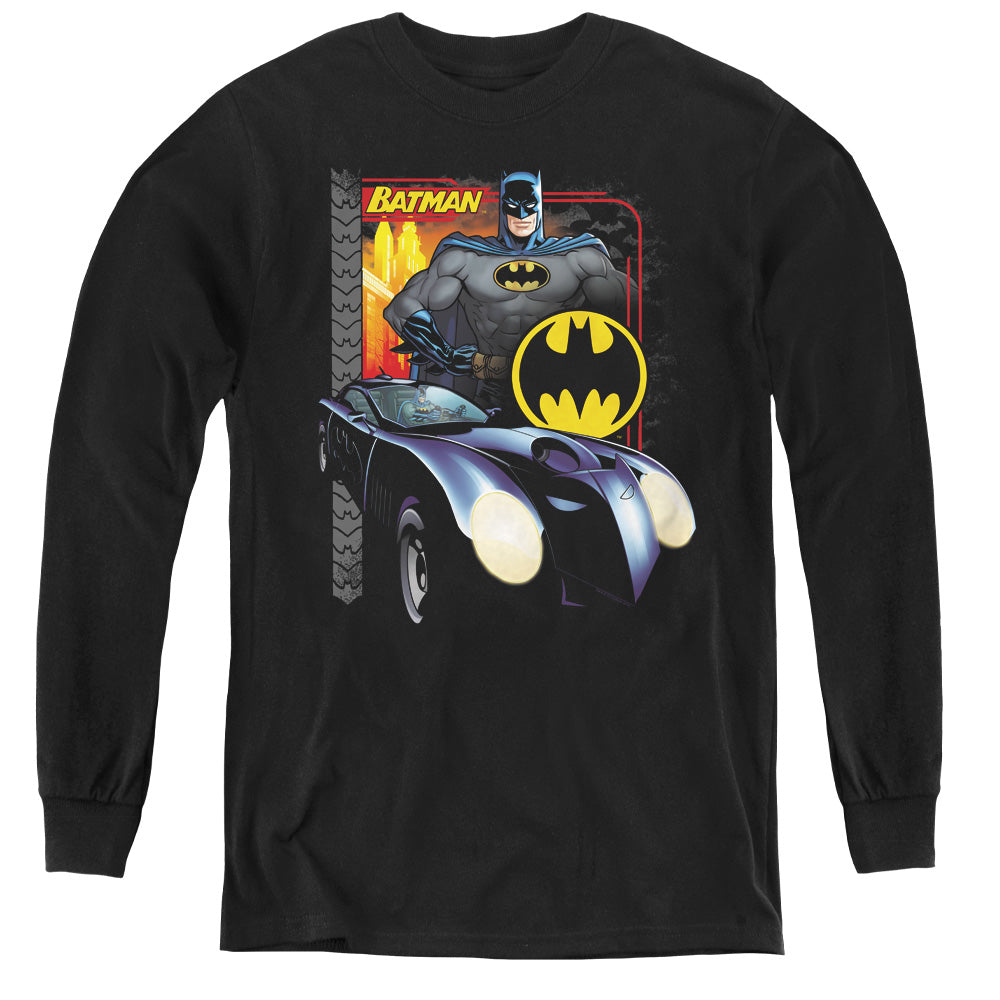 Batman Comics Bat Racing Youth Long-Sleeve T-Shirt