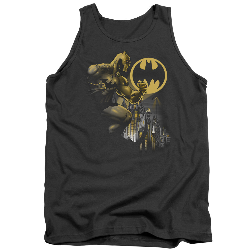 Batman Comics Bat Signal Men's 18/1 Cotton Tank Top